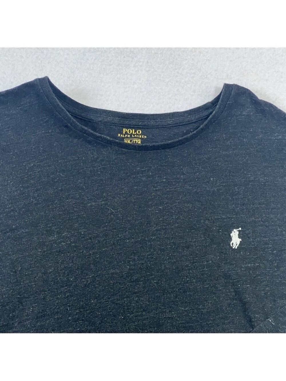 Polo Ralph Lauren Black Shirt XXL Long Sleeve White Pony Casual layers Mens